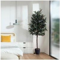 1.9m Artificial Olive Tree Realistic Fabric Foliage with Olive Details for Home