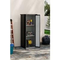 1.5X2.5FT Storage Cabinet Metal Garden Shed with Lockable Door,Black