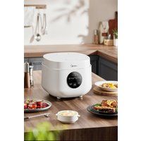 Living and Home 3L Multi-function Rice Cooker with 7 Menu, 8H Timer, 6 Step Cooking Curve, Nonstick Inner Pot, NTC Sensor in White