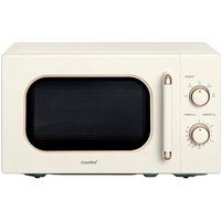 Living and Home 20L 700W Microwave Oven 5 Power Levels Defrost Function in Cream