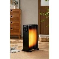 Living and Home 11-Fin Electric Heater Oil-Filled Radiator with Remote Control in Black