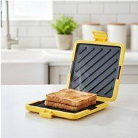 Living and Home Microwave Silicone Toastie Sandwich Maker in Yellow