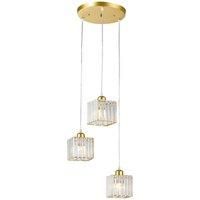 3-Light Crystal Ceiling Pendant Light Fixture
