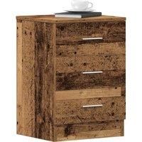 Bedside Cabinets 2 pcs Old Wood 38x35x55 cm Engineered Wood