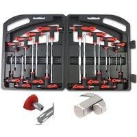 16pcs Torx Key T-Handle Screwdriver Set T10-T50 Wrench H2-H10 Ball End Wrench Set Star-Shaped Ball
