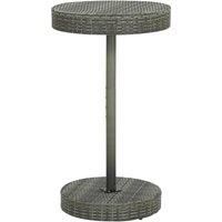 Garden Table Grey 60.5x106 cm Poly Rattan