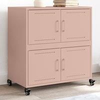 Sideboard Pink 68x39x72 cm Steel