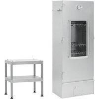 BBQ Oven Smoker with Table Galvanised Steel