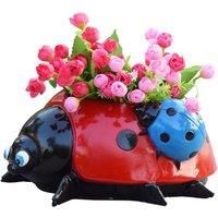 Mini Ladybird Planters - 2 Sets & 3 Colours! - Red