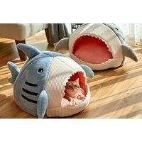 Shark Shaped Pet Bed - 2 Colours & 3 Sizes - Grey