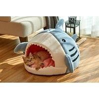 Shark Shaped Pet Bed - 2 Colours & 3 Sizes - Grey