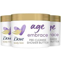 Dove Body Love Age Embrace Pre-Cleanse Shower Butter with Peptide Serum, 3x283ml