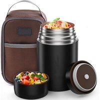 THERMOS Stainless King Vacuum-Insulated Food Jar with Spoon, 16 Ounce, Midnight Blue