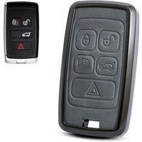 For 2021-2025 Range Rover Velar Sport Evoque Jaguar XE XF E-PACE F-PACE I-PACE Car Remote Key Fob Case Cover Shell Metal Leather