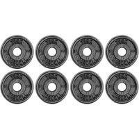 York 8x 1.25kg Black Cast Iron 1Inch Plates