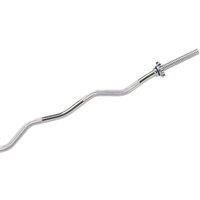 York Fitness Spinlock EZ Curl Bar - Dumbbell Bar for Weightlifting Body Building,Ideal Curl Bar for York FitnesWeight Plates,Silvers, 1 Inch