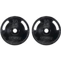 York 2 x 10kg G2 Rubber Thin Line Olympic Weight Plates