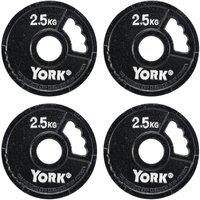 York 4 x 2.5kg G2 Cast Iron Olympic Weight Plates