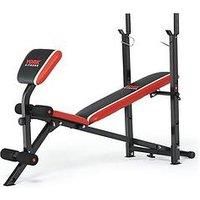 York Warrior 2 in 1 Folding Barbell and Ab Bench with Curl