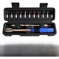 1/4 '' 2-24nm Torque Wrench Kit Adjustable 15 Piece Bicycle Torx Hex Wrench Socket Wrench Bicycle