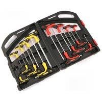 16pcs T-Handle Torx Ball Allen Key Hex Spanner Set T10-T50 Hexagon Star Wrench Kit For Motorcar Repair Hand Chrome Vanadium Tool