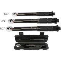 2-210N.m Torque Wrench 1/2 3/8 1/4 Square Drive Preset Car Torques Keys For Bicycle Automotive Force Measure Workshop Hand Tools