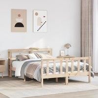 Bed Frame without Mattress 120x190 cm Small Double Solid Wood Pine