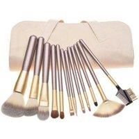 12pc Professional Gold Makeup Brush Set