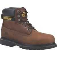 Caterpillar Holton Mens Brown SB Safety Steel Toe Cap Lace Up Work Boots