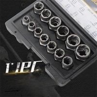 14pcs Damaged Impact Socket Tool Drive Impact Bolt Nut Extractor Set 1/4-3/4 Twist Socket Tool Set