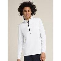 Wilson Mens Tennis Elevate Performance Half Zip - White