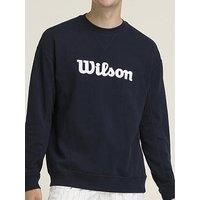 Wilson Mens Tennis Parkside Crew Neck Sweatshirt - Navy