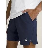 Wilson Mens Tennis Tournament Short V2 7-Inch Unlined - Navy