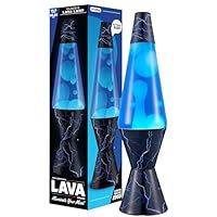 Lava Lamp - 14.5" High Voltage - The Original Motion Lamp - White Lava and Blue Liquid with Printed Base - Item #2638