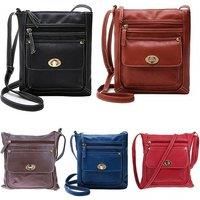 Women'S Pu Crossbody Bag - Black, Brown, Blue, Red Or Dark Brown