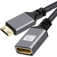 20CM 4K@60HZ Nylon Braid Gold HD V2.0 MINI MICRO HDMI Cable Male To HDMI Fmale Extension Cable For
