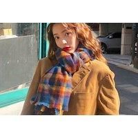 Women'S Cosy Plaid Scarf - Choose From 4 Colours! - Green