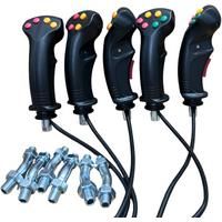 4/5/6/7 Button For Excavator Parts Logging Iron Stone Tools Agricultural Harvester Electric Control Joystick Handle Glue Gear