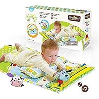 Yookidoo Baby Tummy Time Mat Newborn Musical Playmat & Outdoor Gym. Pillow, Teething Toys and Portable Fold-Up Case. 0-12 months.