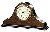 Howard Miller£Baxter£Table£Clock£645-578 – High-Gloss Walnut Piano Finish£Modern£Home Decor with£Quartz£Movement