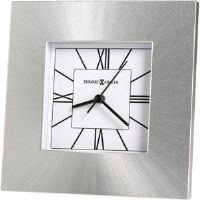 Howard Miller Company Kendal Analog Metal Quartz Tabletop Clock in Aluminum Aluminum 15.9cm H X 15.9cm W X 3.8cm D