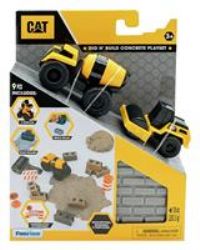 Caterpillar CAT Construction Toys | Dig N/' Build Dirt Playset with 285 grams of Compound | Construction Gifts & Toys Ages 3+