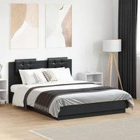 Bed Frame without Mattress Black 120x190 cm Small Double
