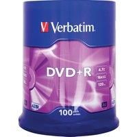 100 Genuine Verbatim Blank DVD+R 16x 4.7GB DVD Non Printable Discs