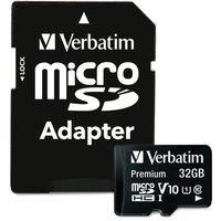 Verbatim Micro SD Class 10 32GB Memory Card + Adaptor