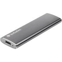 Verbatim Vx500 SSD - 120 GB - Space grey - 29 g - External SSD - USB 3.0 SSD - Lightweight SSD External - for Windows & Mac OS X - Portable Drive - USB-C - High-speed Flash-drive