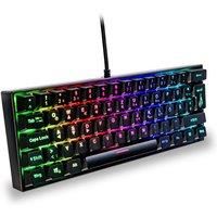 Surefire Kingpin M1 60% Mechanical Gaming Keyboard, English Gaming Multimedia Keyboard, Small & Mobile, RGB Keyboard with Lighting, 100% Anti-Ghosting Keys, English Layout QWERTY