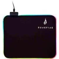 SureFire Silent Flight RGB-320 gaming mouse pad I 320mmx260mmx3 mm I RGB mouse-pad I water-repellent & non-slip I microtextured fabric surface I gaming accessories I gaming pad I powered by Verbatim
