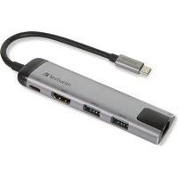 Verbatim USB-C Multiport Hub, 1x USB-C, 2x USB-A, 1x HDMI, 1x RJ-45