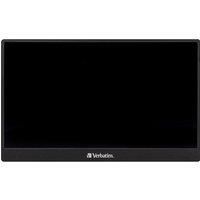 Verbatim PMT-15 Portable Monitor with Touchscreen, 15.6" 1080P Full HD @ 60Hz, HDMI/Type-C/USB-C for Laptop/PC/Mac/PS3/4/5/Xbox/Phone - Works with Windows, Mac OS & Android